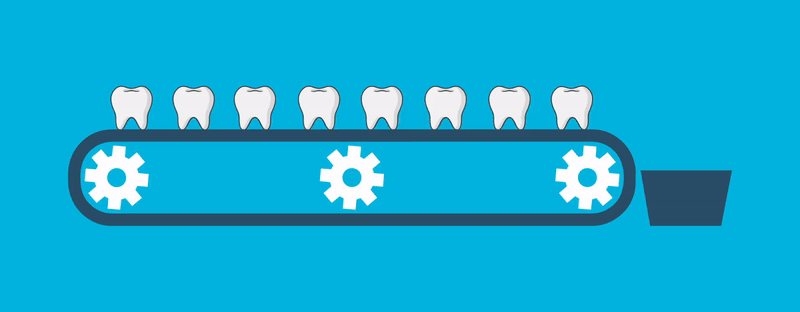 Children's Teeth conveyor belt